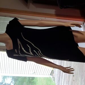 Chico's Black Beaded Tunic, 0